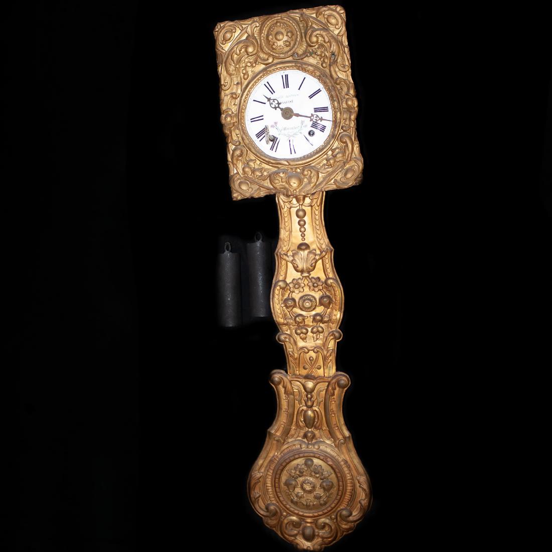 Antique French Gilt White Metal Clock (1 of 3)