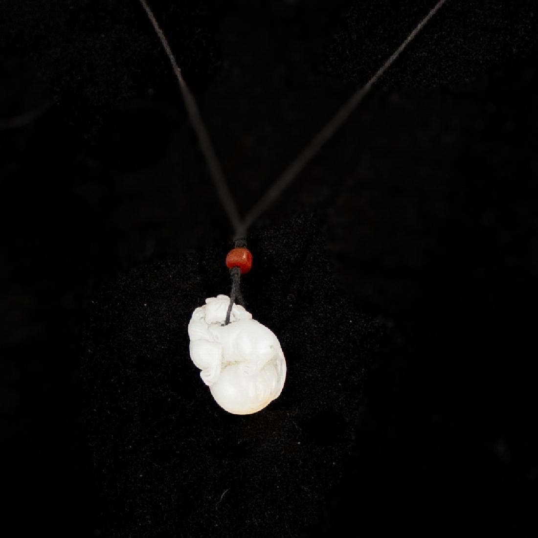 Chinese Carved White Jade Pendant (1 of 2)