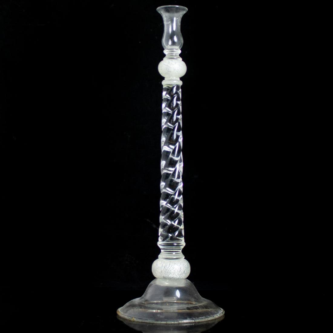 Seguso Vetri D'Arte Large Murano Glass Candlestick (1 of 4)