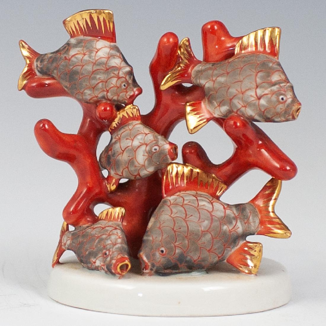 Herend Porcelain Fishes on Coral Figurine (1 of 3)