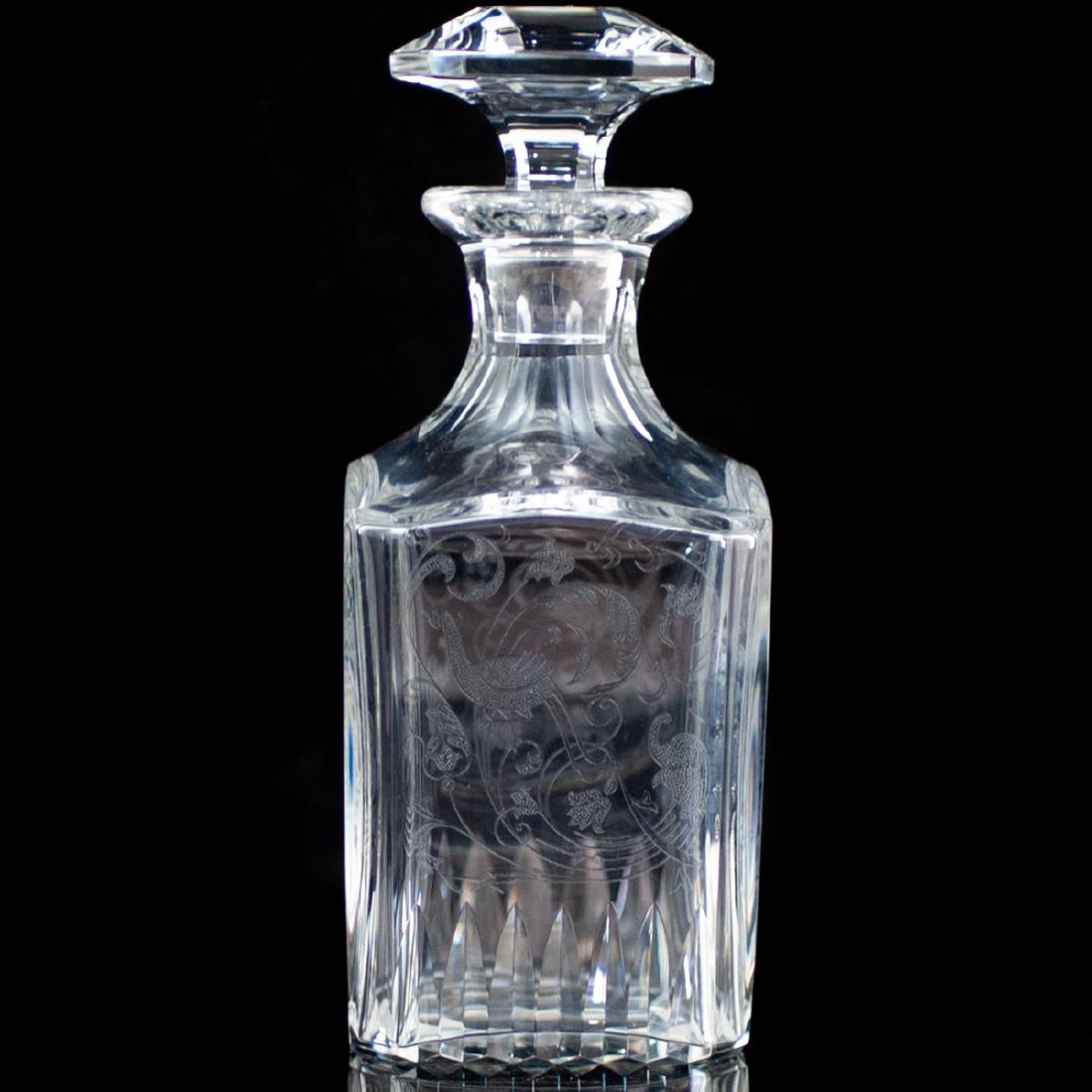 Etched Baccarat Crystal Decanter (1 of 4)