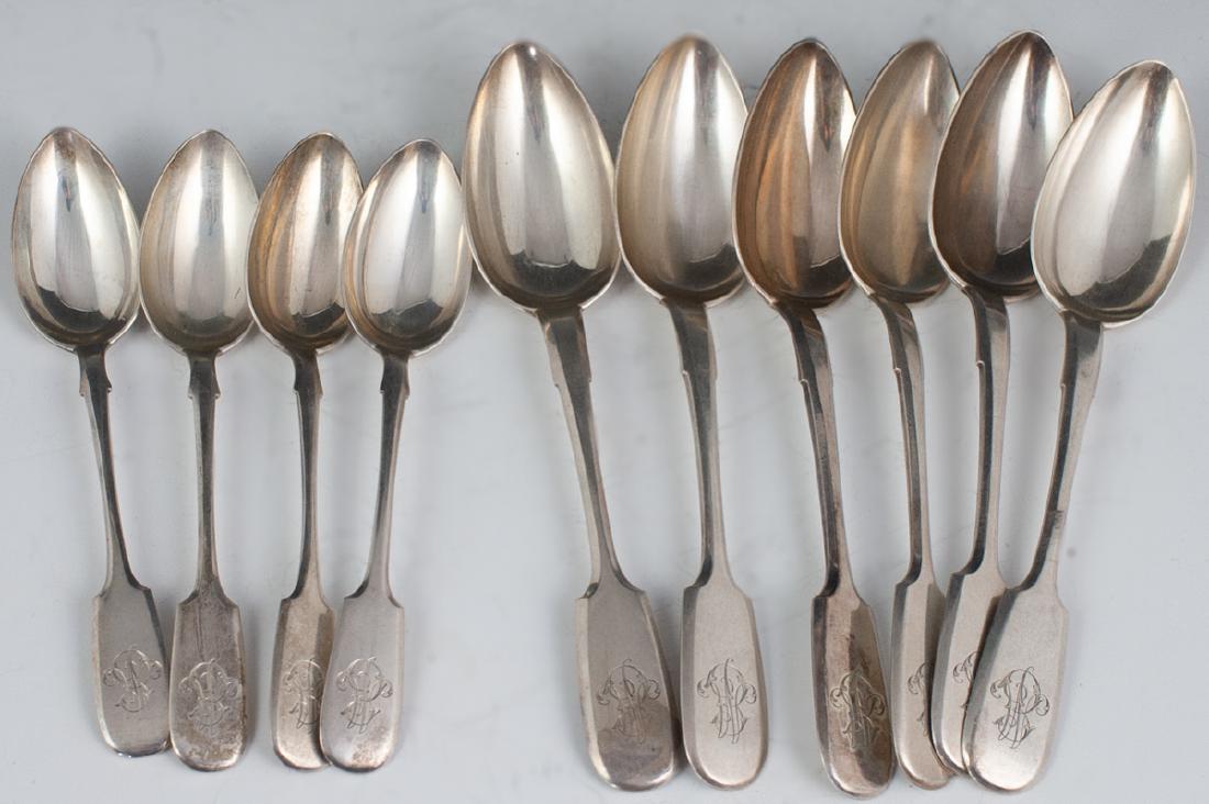 (10) Antique Russian Silver Spoons (1 of 3)