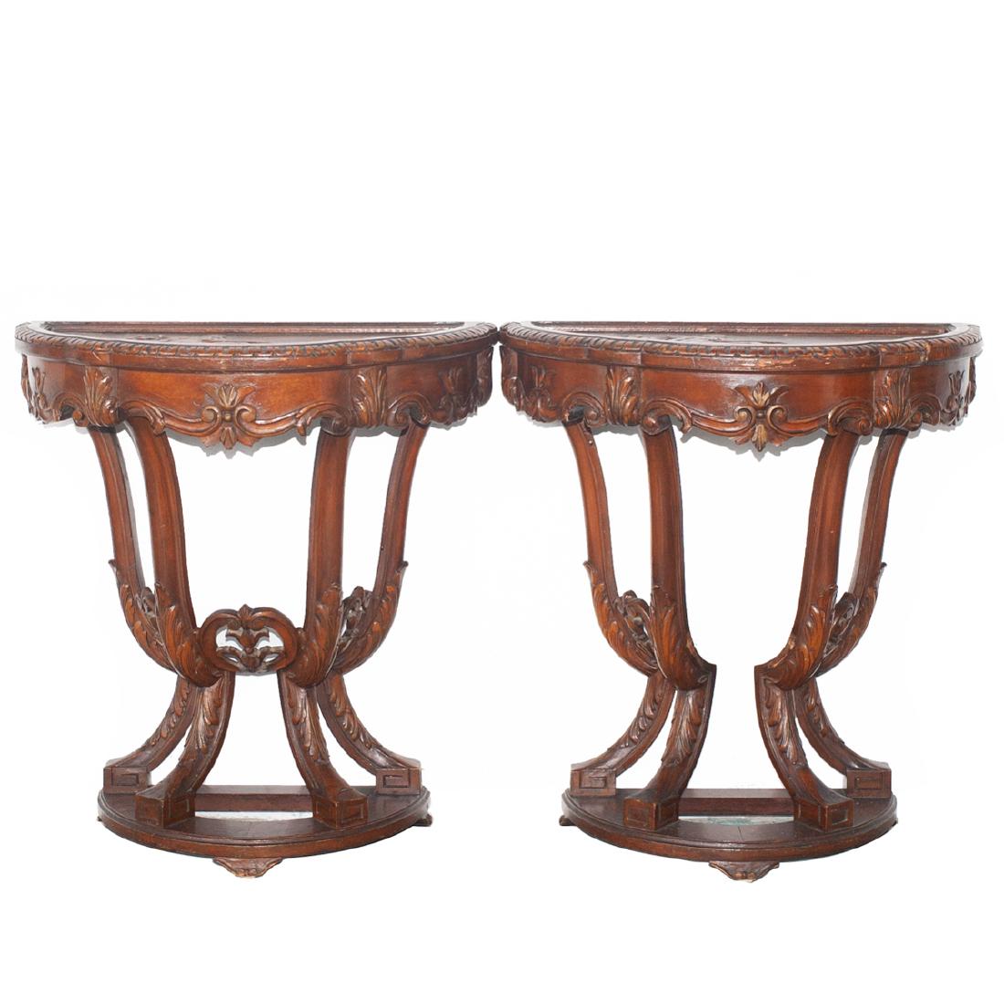 Antique Carved Wooden Console Tables (1 of 3)