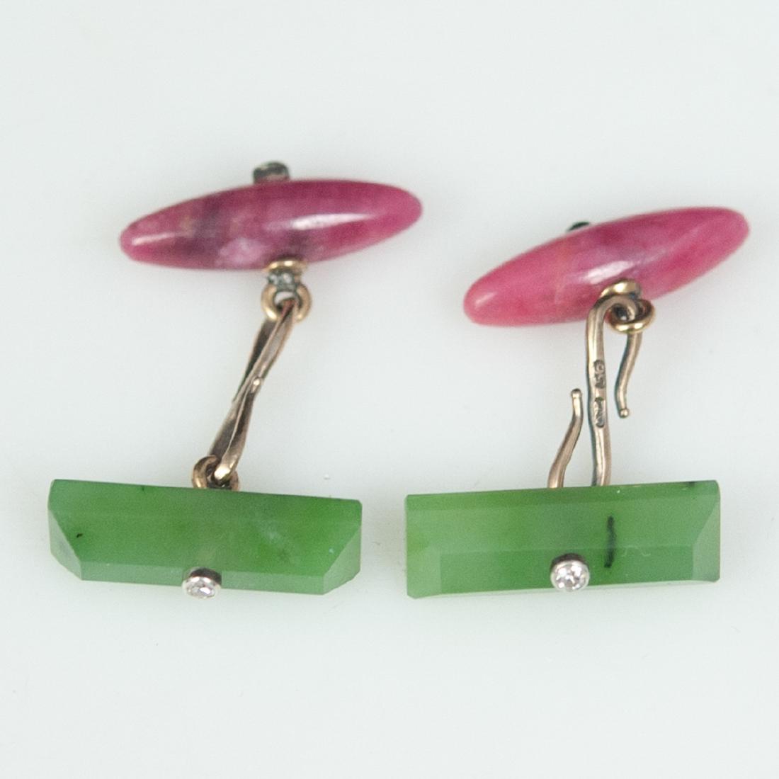 Karl Faberge Gold Diamond Cufflinks (1 of 5)