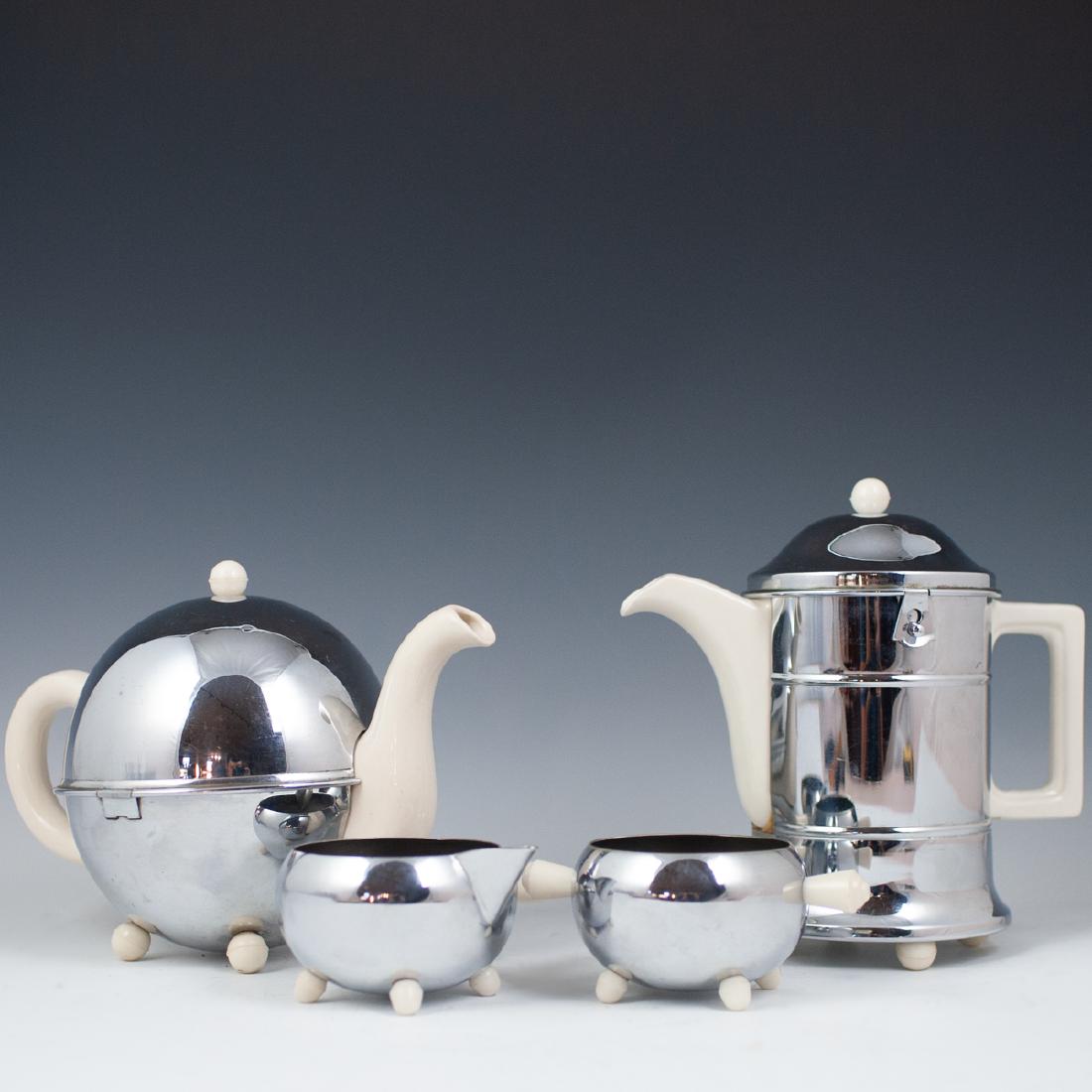 Perry Bevan & Co. Chromium Plated Tea Set (1 of 5)