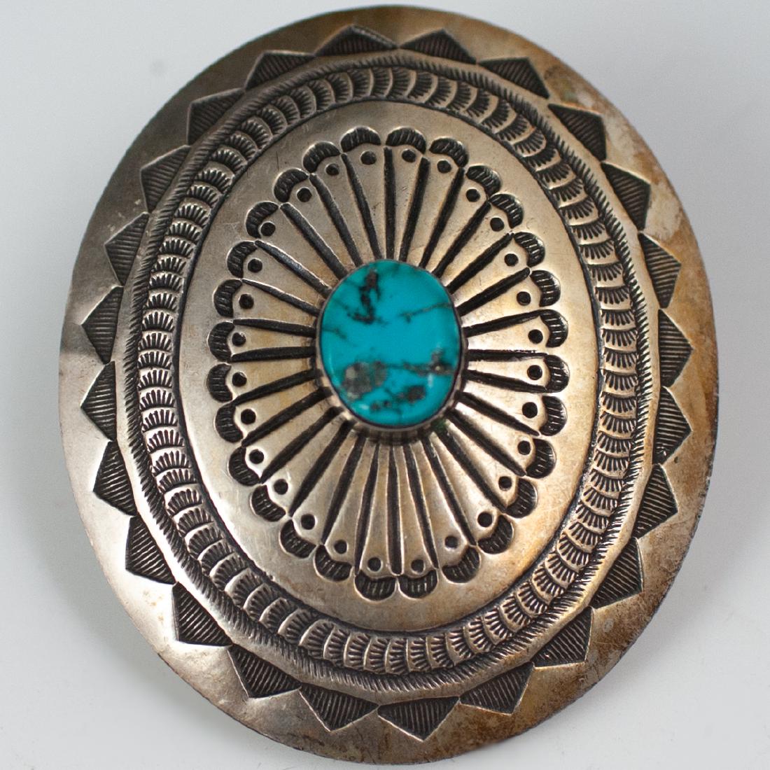 Henry Morgan Navajo Sterling Belt Buckle (1 of 3)