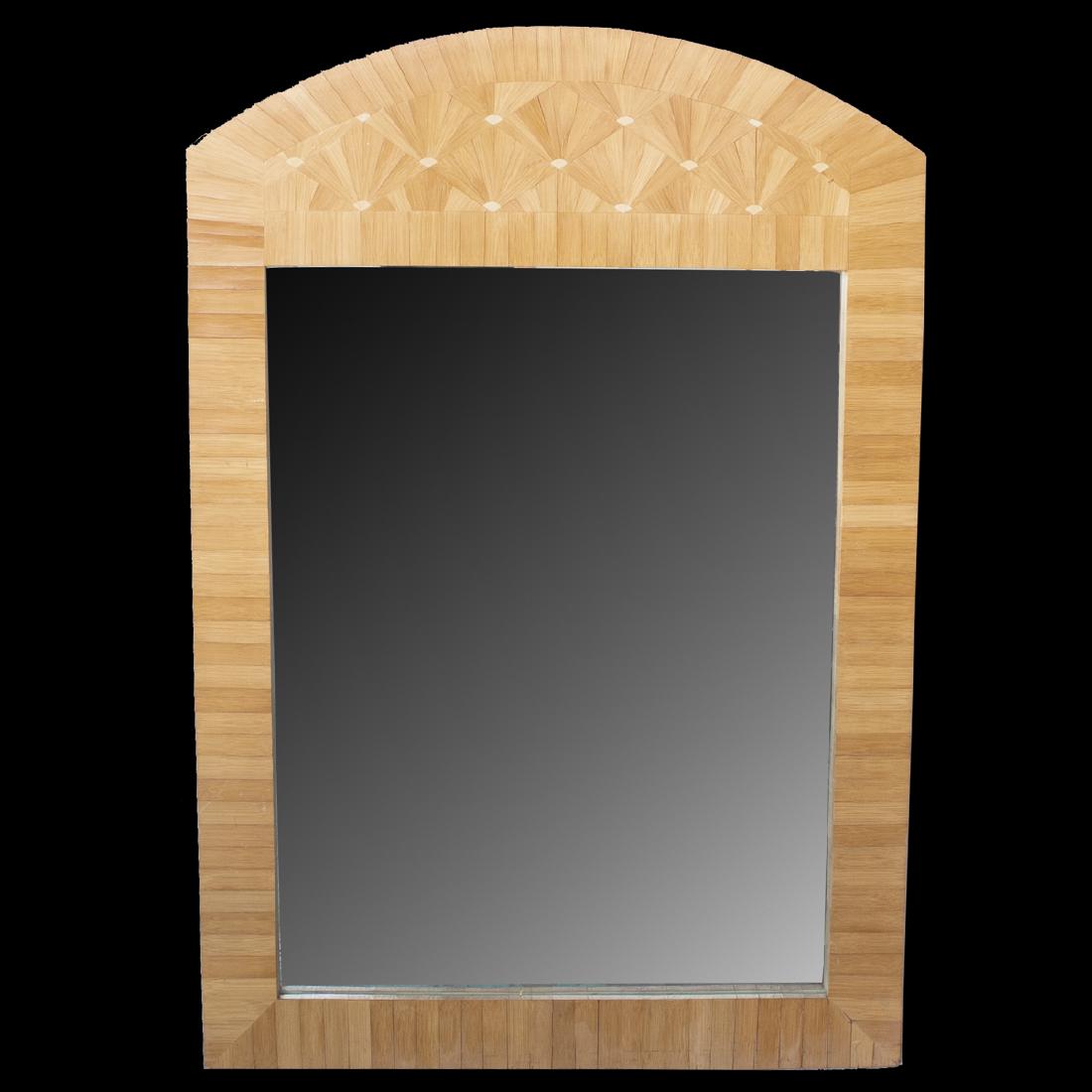 Vintage Inlaid Wooden Mirror (1 of 3)