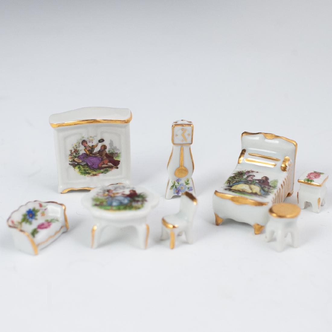 (8 Pc.) Limoges Porcelain Doll House Set (1 of 6)