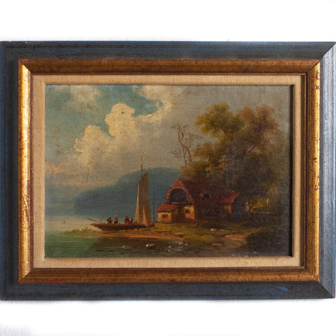 Antique Continental Oil on Panel (1 of 2)
