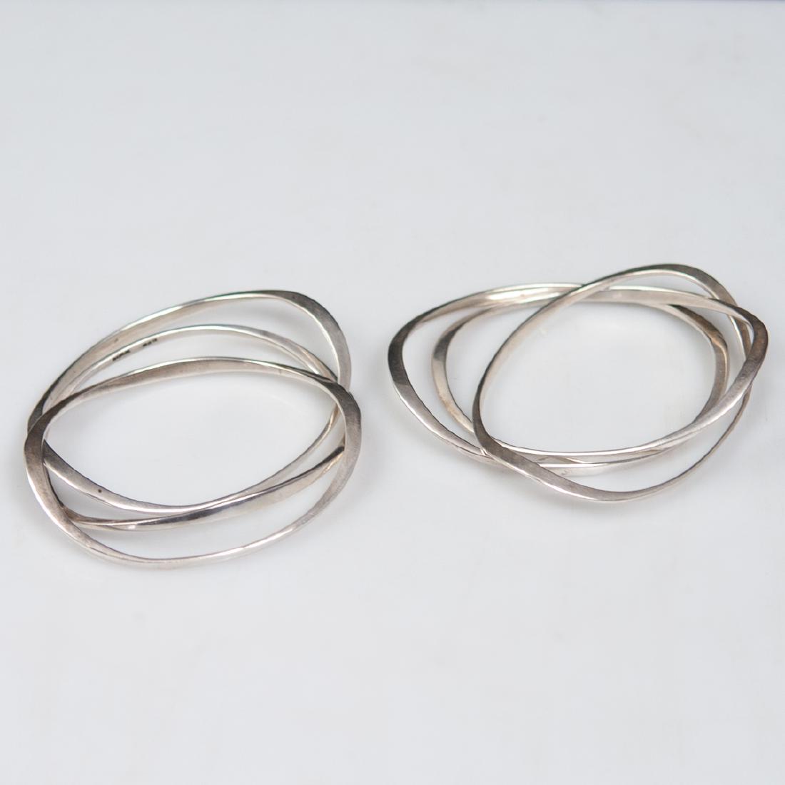 (6) Mexican Sterling Bangle Bracelets (1 of 2)