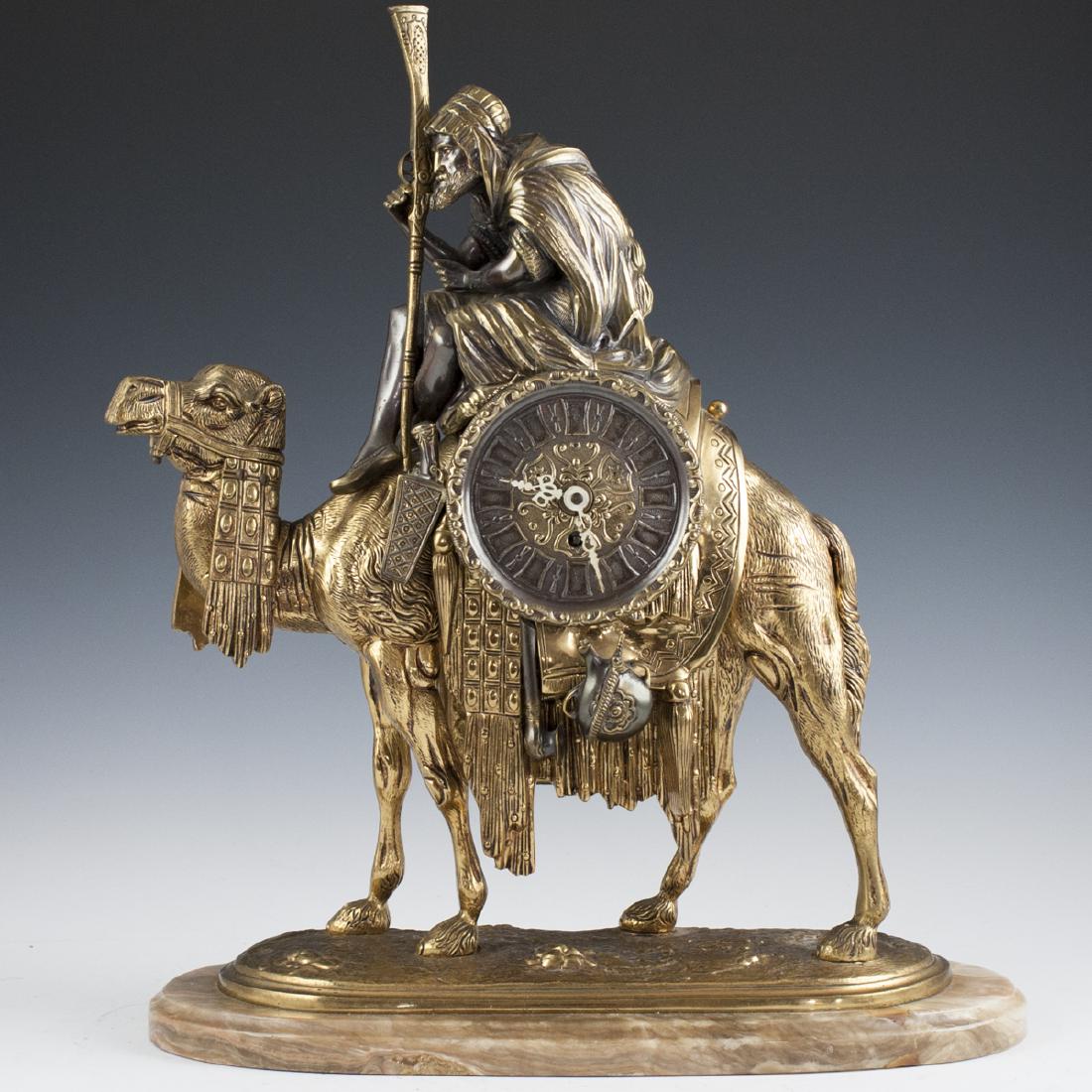 Antique French Oriental Dore Bronze Clock (1 of 4)