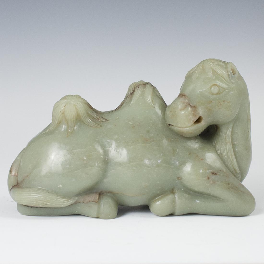 Antique Chinese Carved Jade Bactrian Camel (1 of 7)