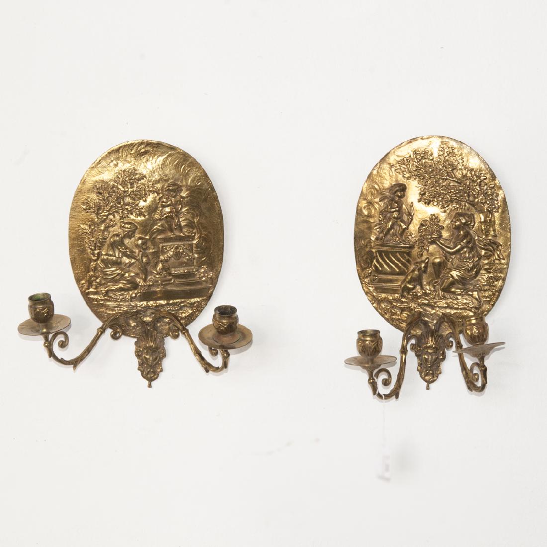 Dore Bronze Neo-Classical Relief Sconces (1 of 5)