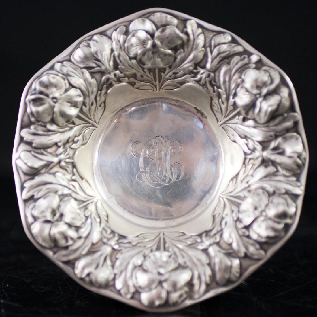Gorham Sterling Repousse "Pansy" Dish (1 of 3)