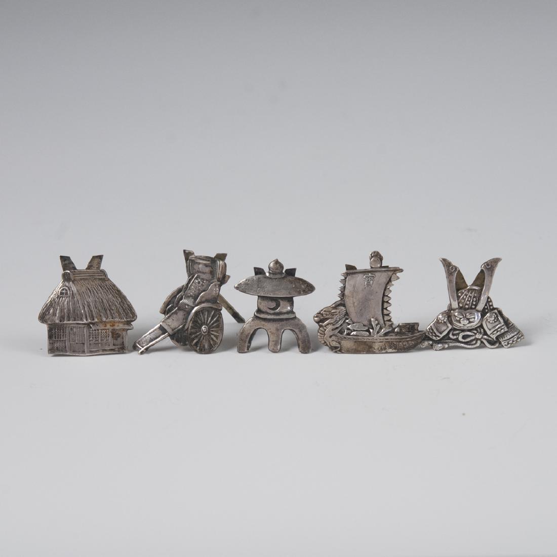 Antique 950 Silver Place Card Holders (1 of 4)