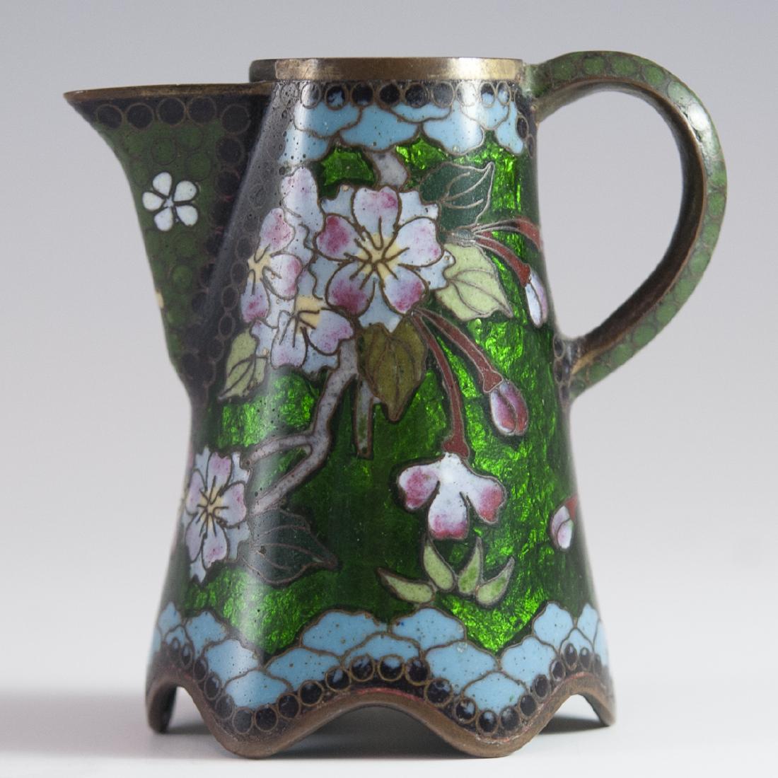 Japanese Cloisonne Aventurine Enameled Ewer (1 of 4)