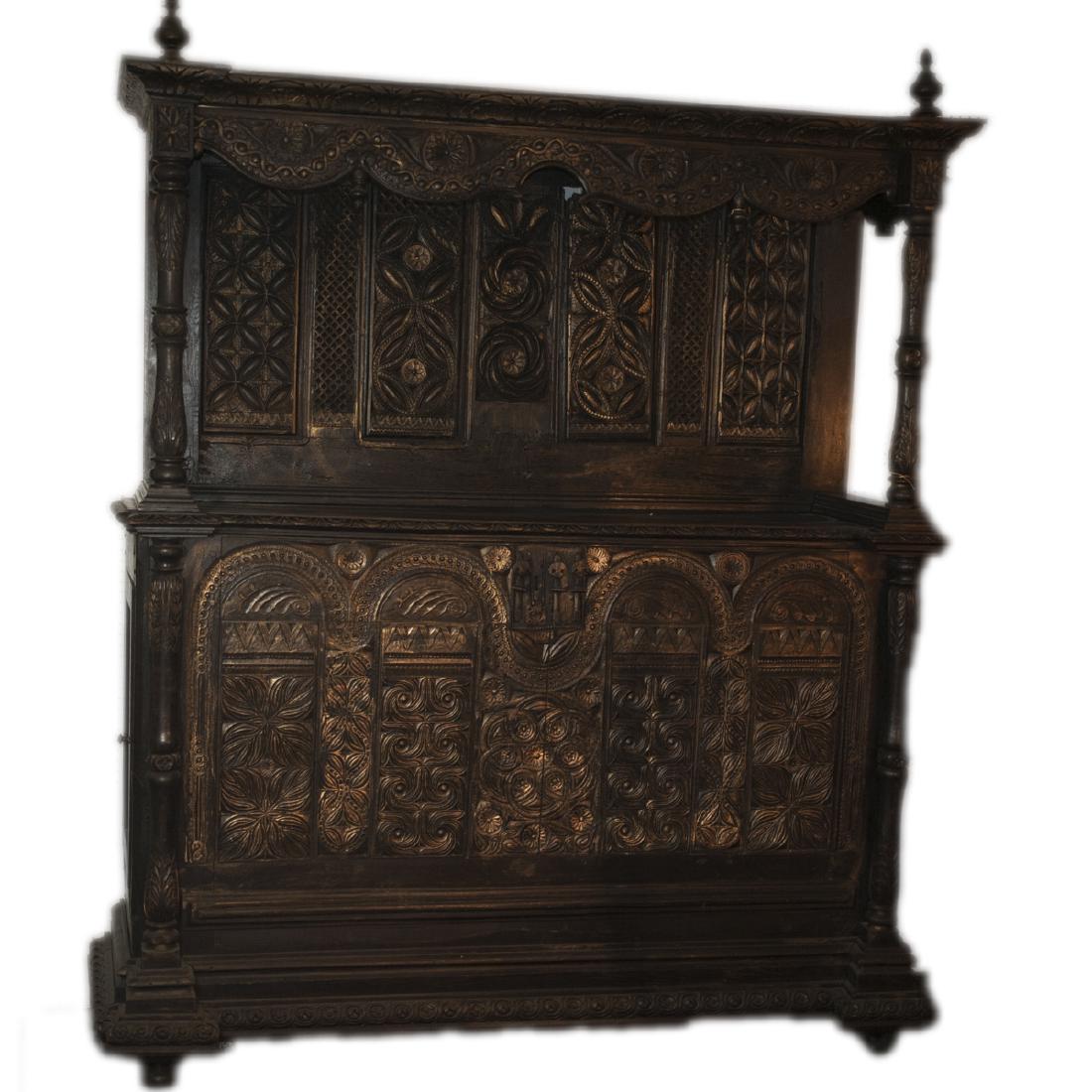 Large Antique Wooden Armoire (1 of 5)