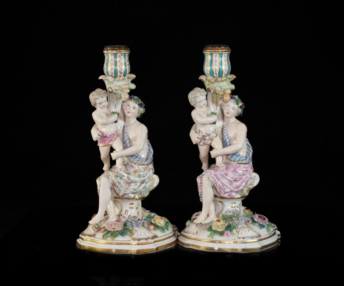 Sitzendorf Porcelain Candlesticks (1 of 5)