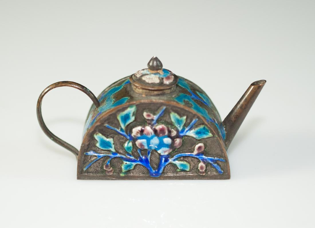 Chinese Enamel Tea Pot (1 of 3)