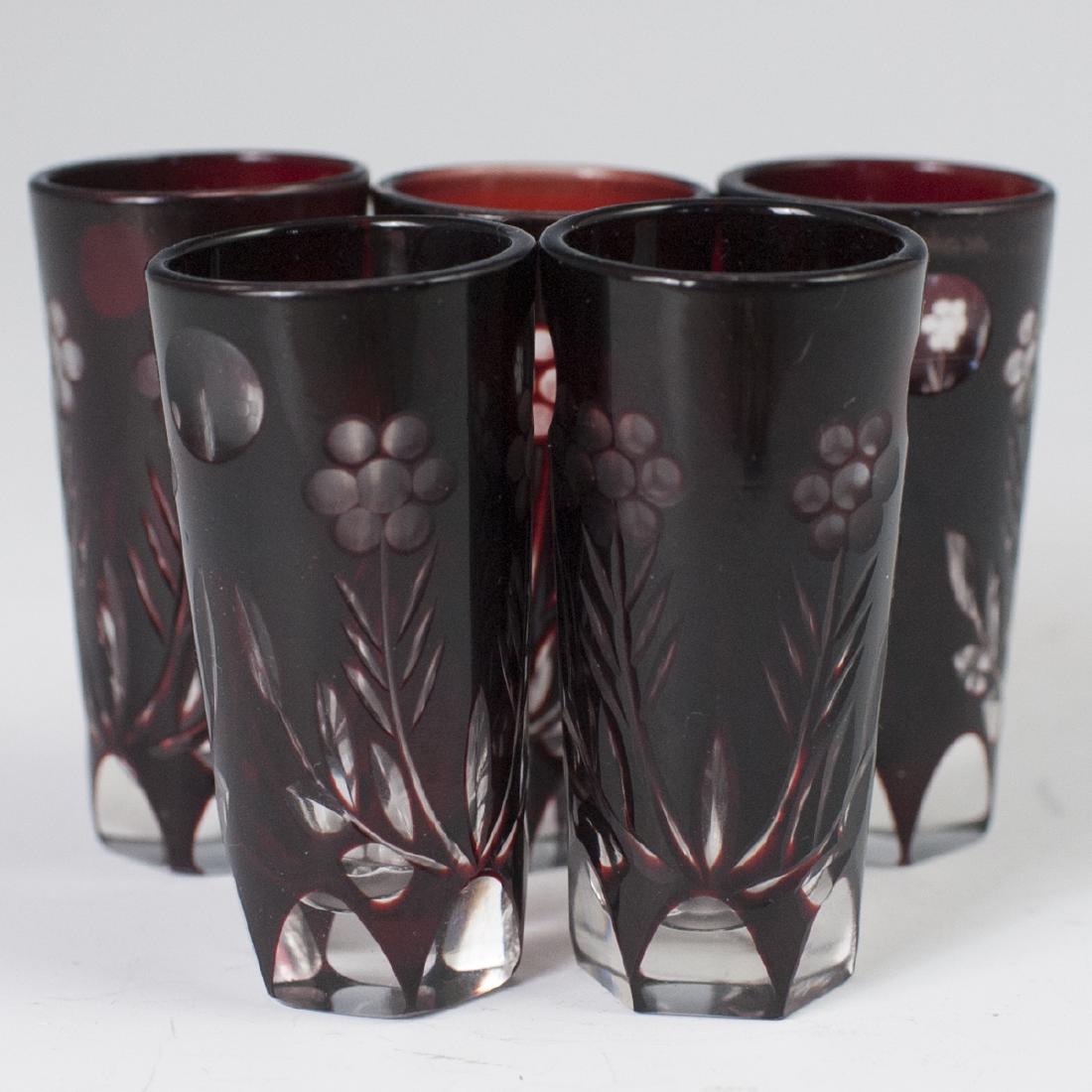 Bohemian Cut To Clear Crystal Cordials (1 of 3)