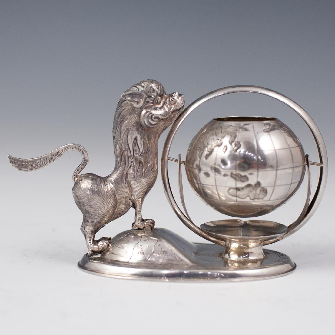 .900 Silver Figural Tea Strainer (1 of 5)