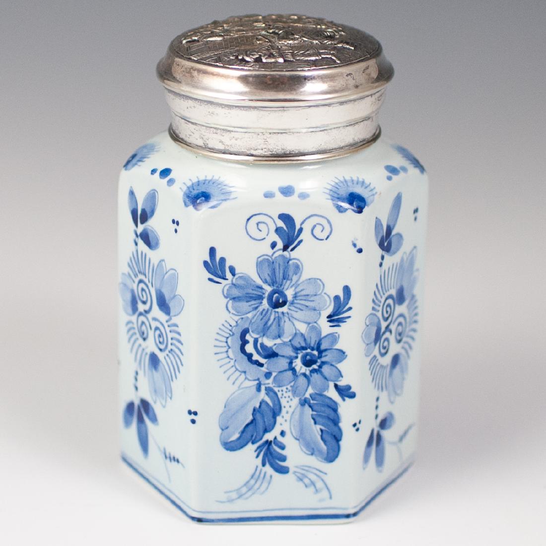 Delft Porcelain & Sterling Jar (1 of 5)