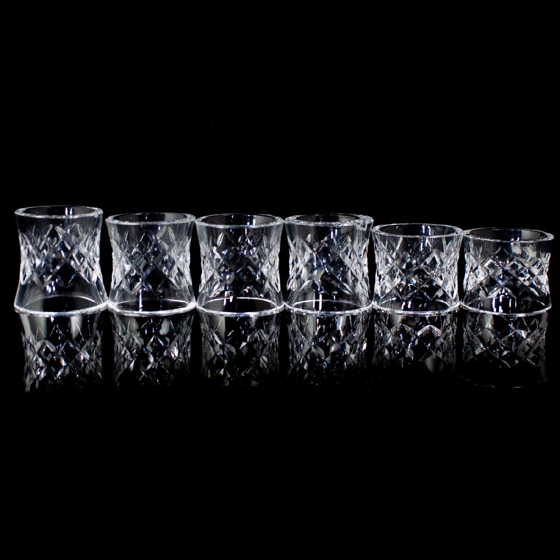 Set Of Six Waterford Crystal Napkin Rings