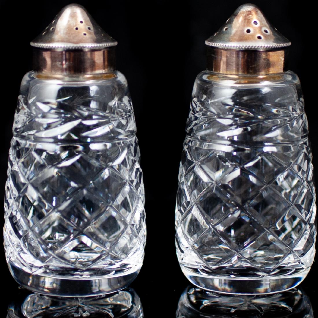 Waterford "Glendore" Crystal Silver Plated Salt & (1 of 4)