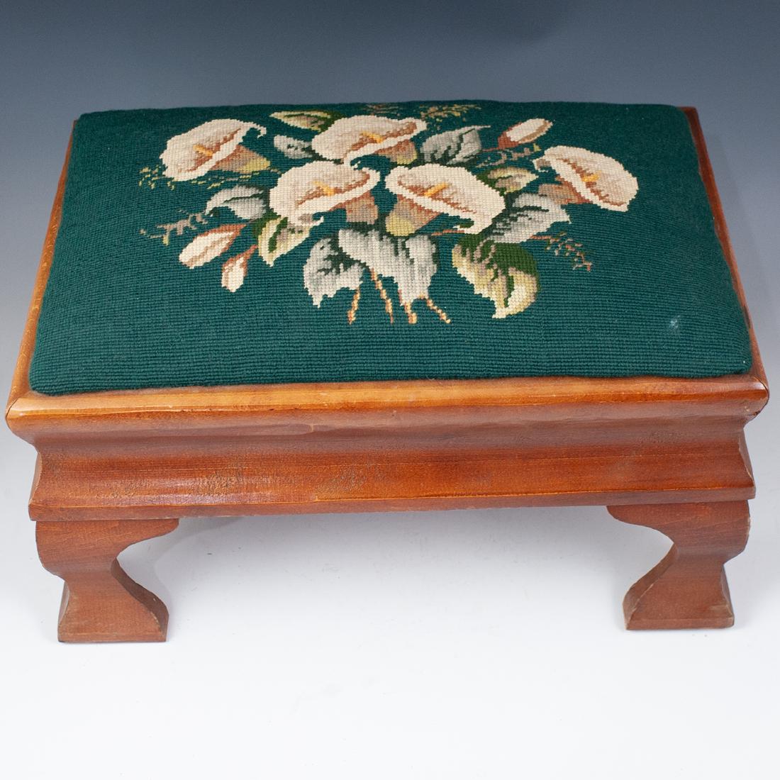 Antique Needlepoint Footrest (1 of 3)