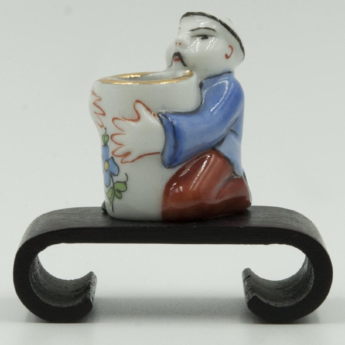 Miniature Chinese Porcelain Cigarette Holder (1 of 2)