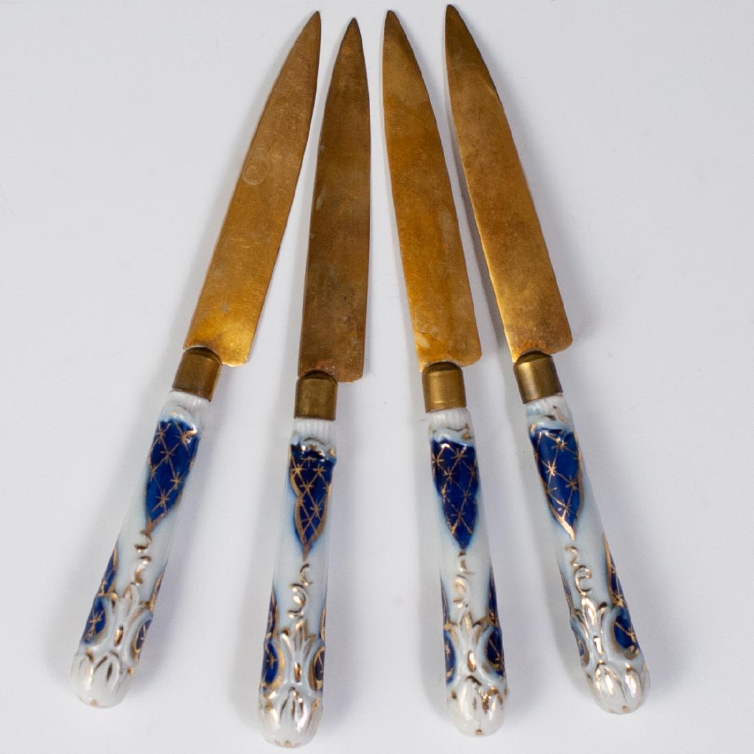 (4) Four Porcelain Fruit Knives (1 of 4)