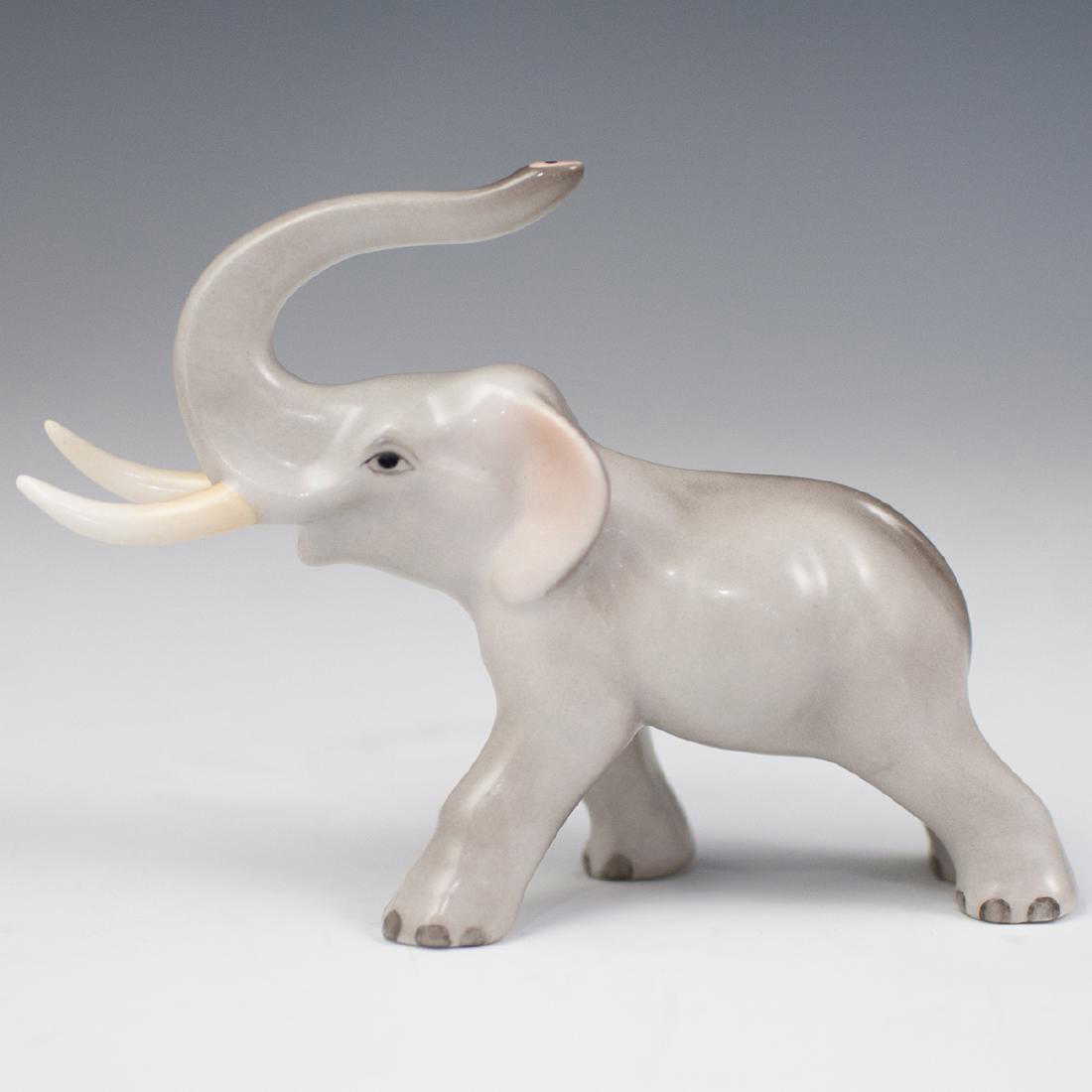 Herend Naturalistic Elephant Porcelain