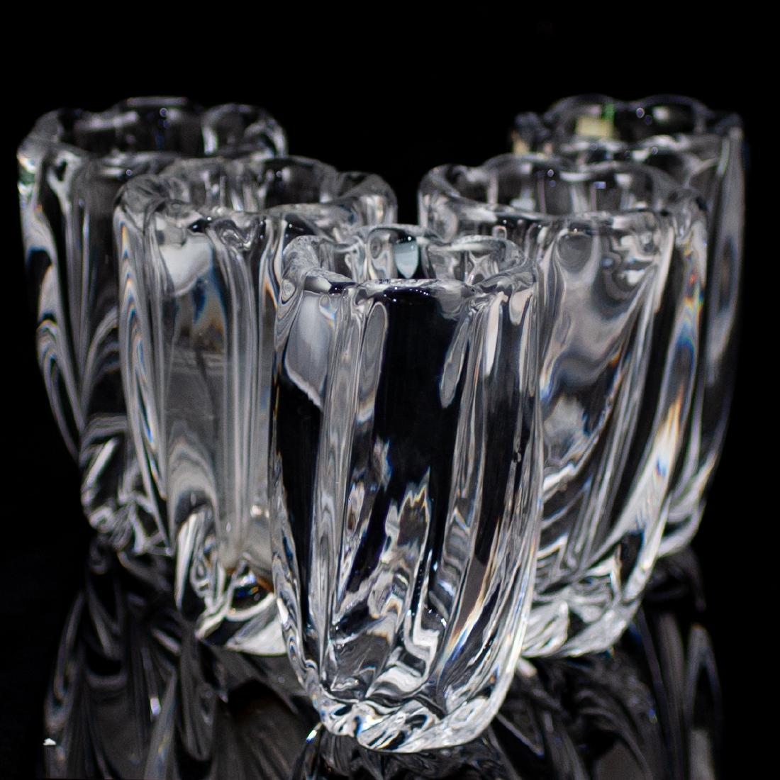 (6 Pc) Orrefors Crystal "Waterfall" Vases (1 of 3)
