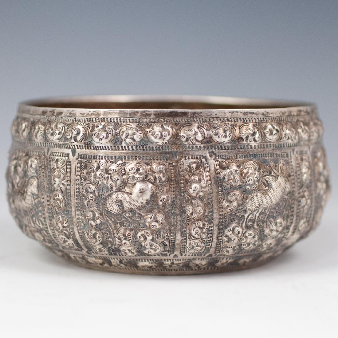 Antique Silver Persian Repousse Bowl (1 of 6)