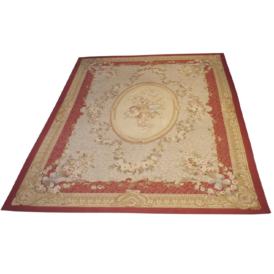 Large Antique Aubusson Carpet (1 of 5)