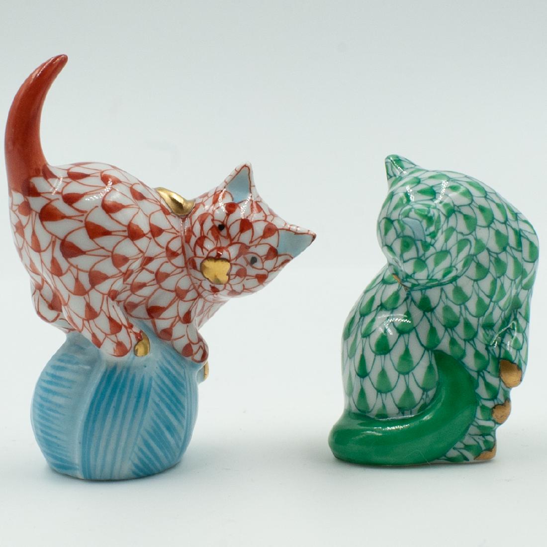Two Herend Miniature Porcelain Cats (1 of 3)