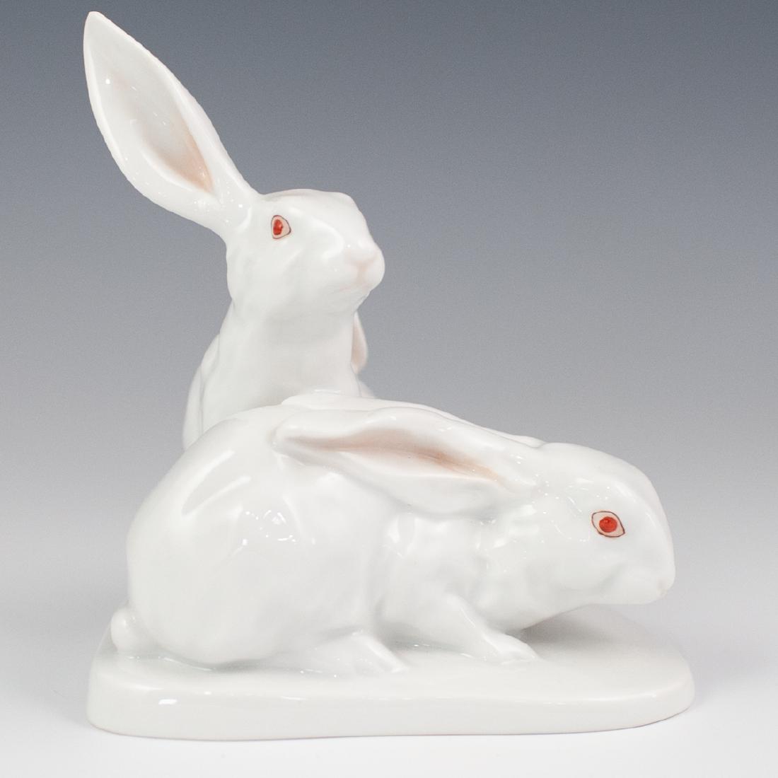Herend Porcelain Double Rabbit