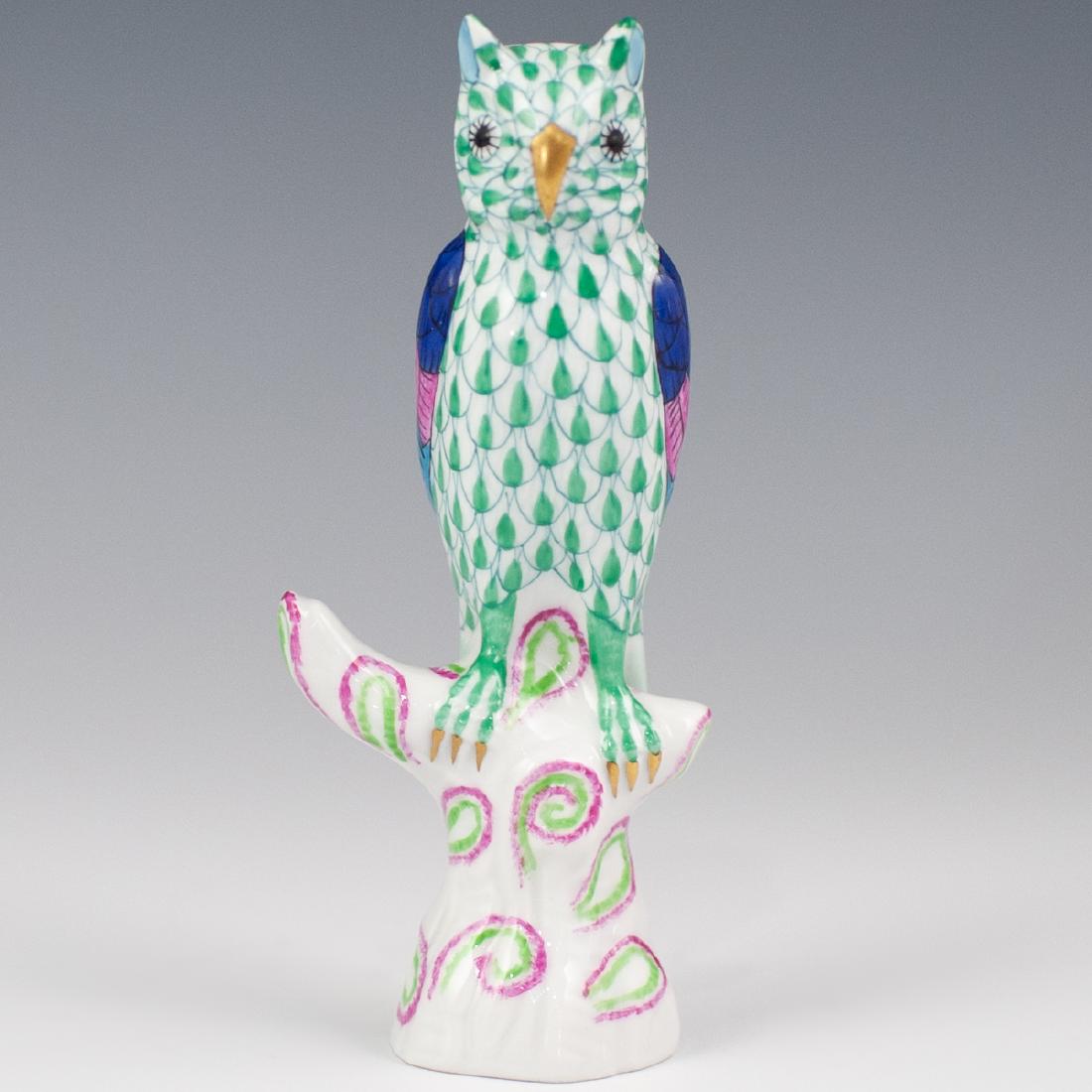 Herend Fishnet Porcelain Owl (1 of 4)