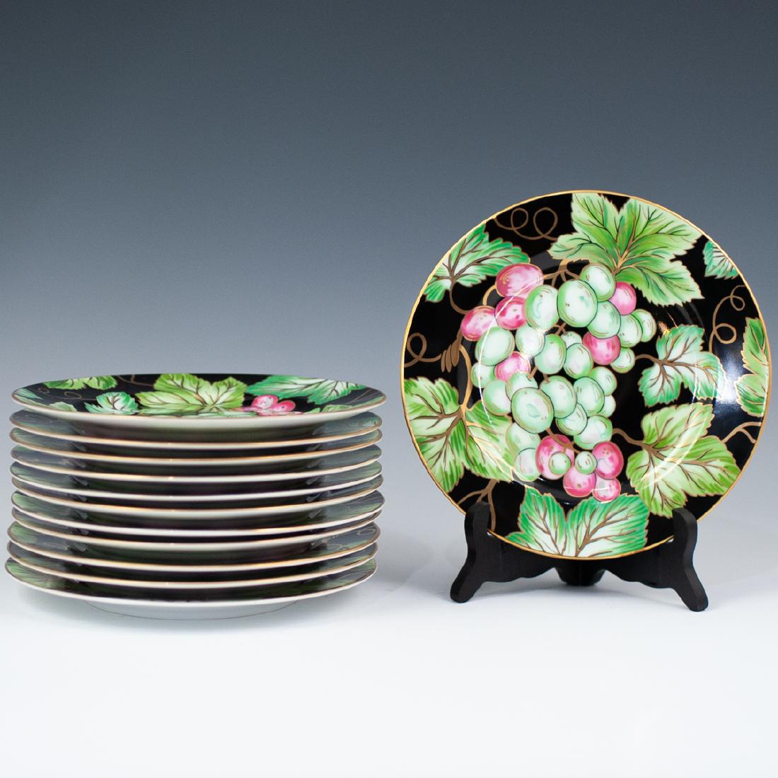 Fitz & Floyd "Bordeaux Noir" Porcelain Plates (1 of 3)