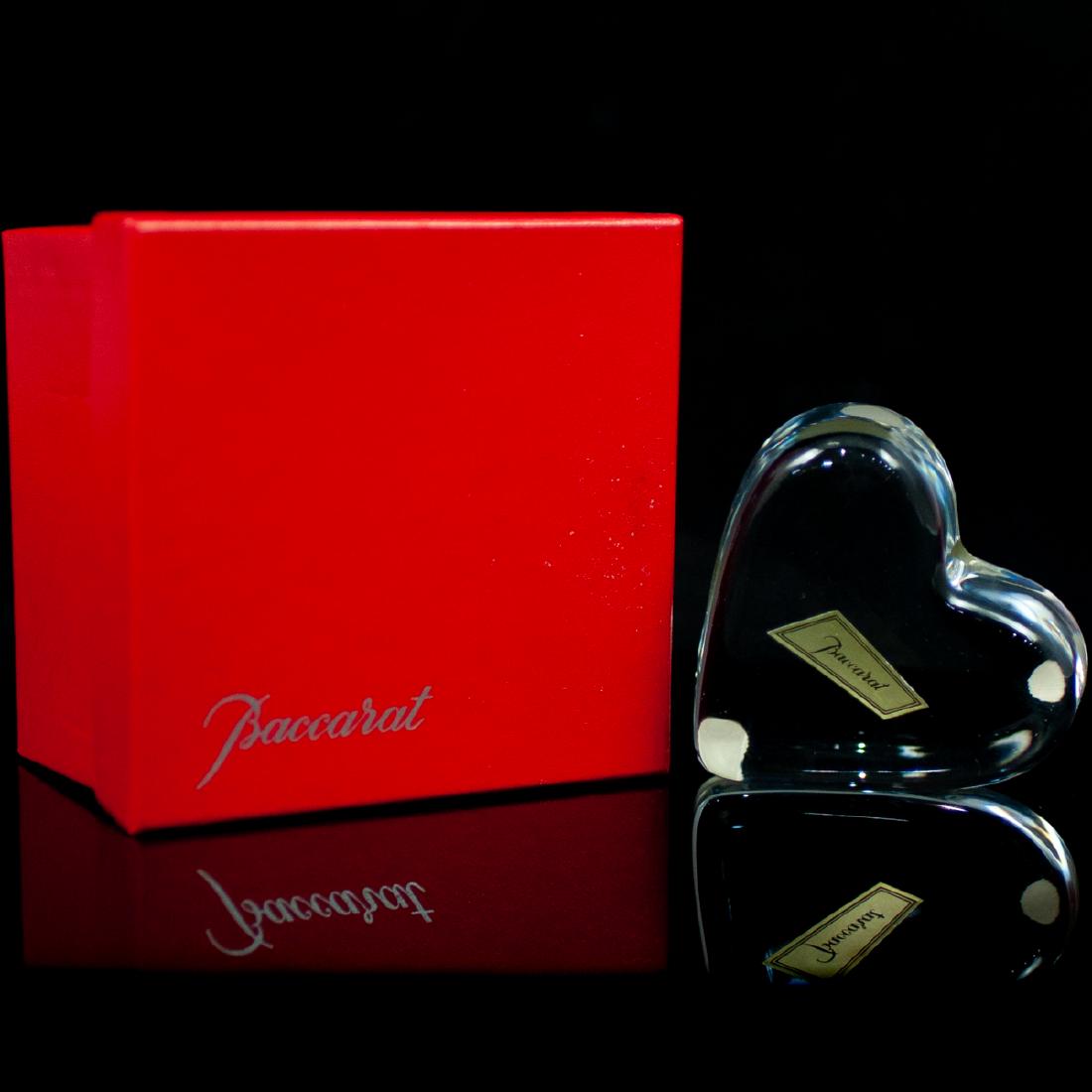 Baccarat Crystal Heart Paperweight (1 of 2)