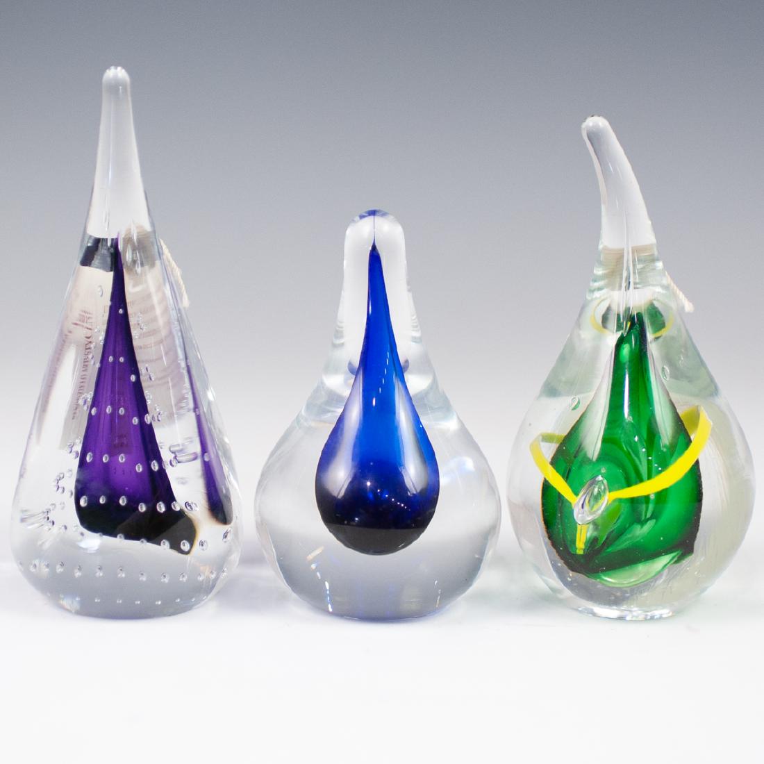 (3 Pc) Lot Of Crystal Paperweights (1 of 6)