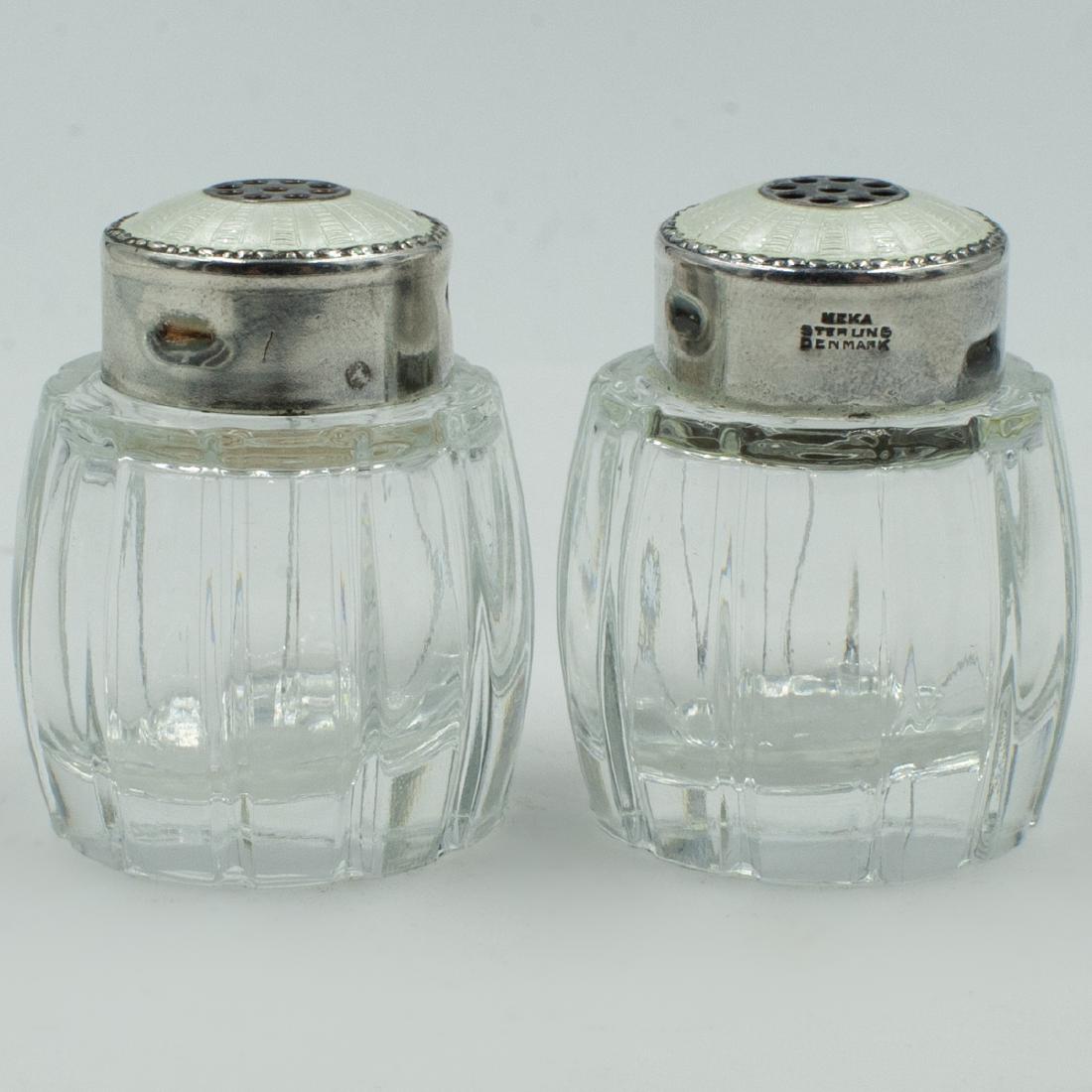 Miniature Neka Silver & Glass Salt Cellars (1 of 3)