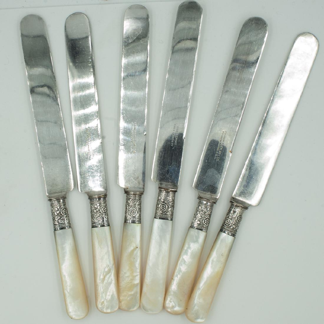 (6 Pc) Bridgeport Mother Of Pearl Butter Knives (1 of 5)