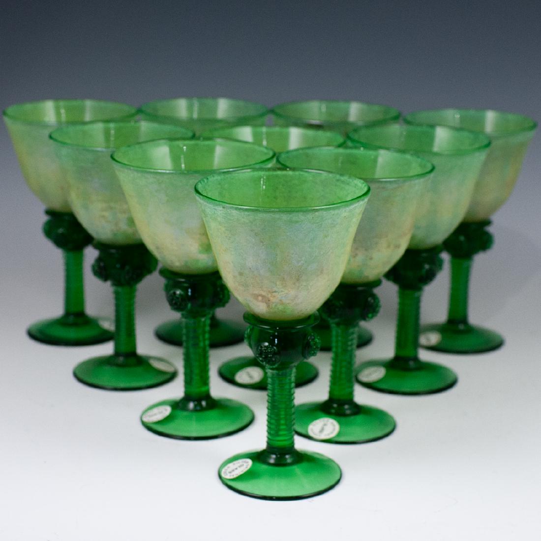 (10 Pc) Set Of Bohemian Glass Goblets (1 of 5)