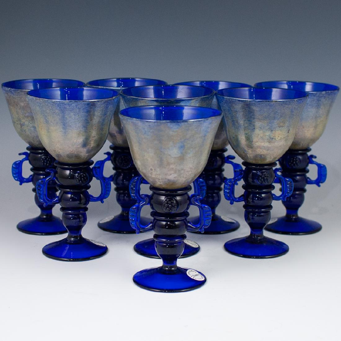 (8 Pc) Set Of Bohemian Glass Goblets (1 of 5)
