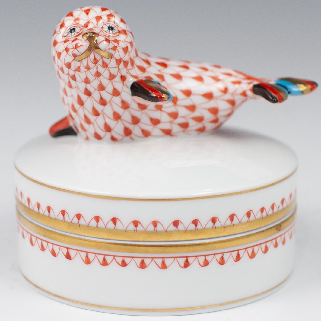 Herend Porcelain Seal Trinket Box (1 of 5)