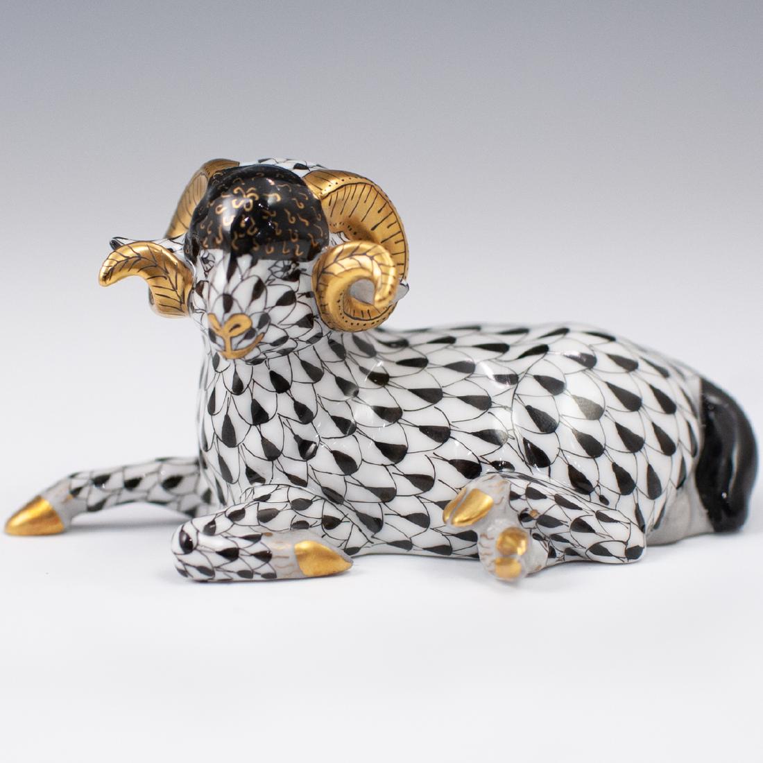 Herend Porcelain Fishnet Ram (1 of 3)