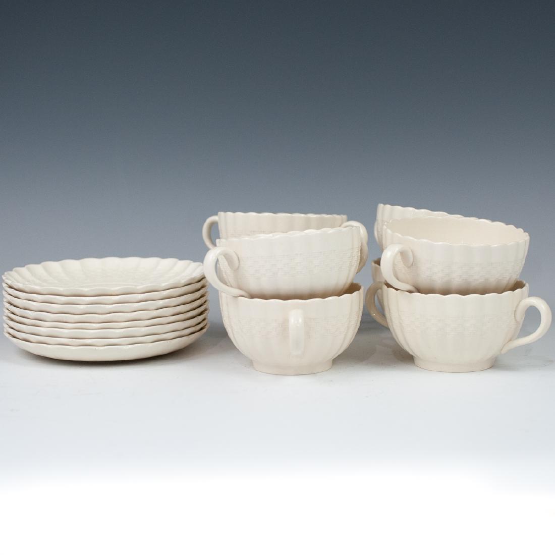 (8 Pc) Set Of Copeland Spode Wicker Soup Bowls (1 of 5)