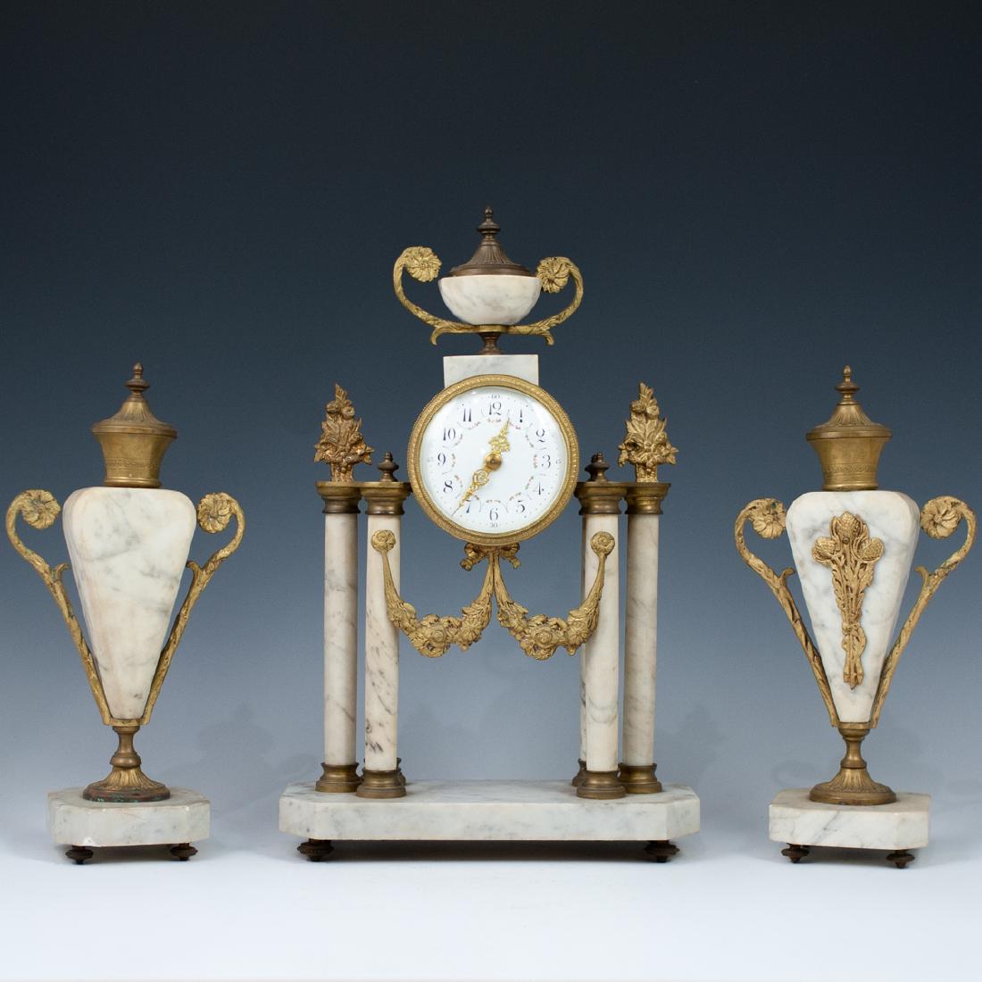 Brass & Marble Clock Set (1 of 9)