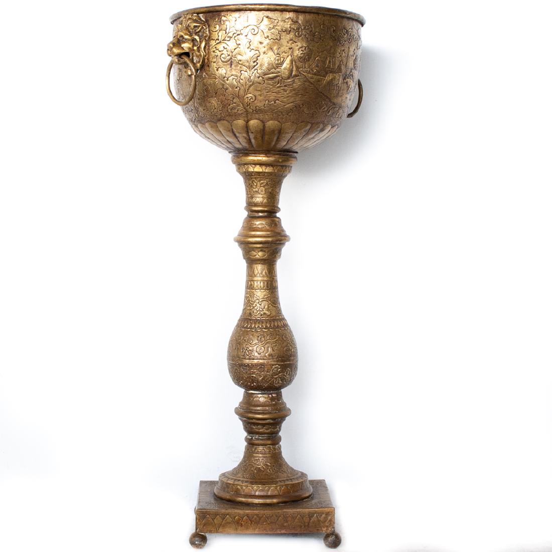 Antique bronze footed planter (1 of 7)